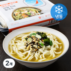 마이셰프 JEJUair 제주로 보말 전복 칼국수 2인분 밀키트 (냉동), 650g, 2개