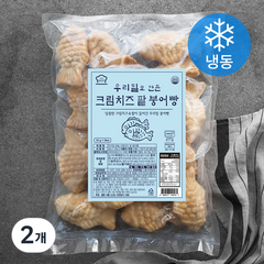 성수동베이커리 우리밀 크림치즈 팥 붕어빵 (냉동), 900g, 2개