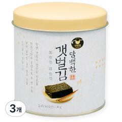 만전김 담백한 갯벌김 캔, 3개, 30g