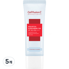 셀퓨전씨 아쿠아티카 썬스크린 100 SPF50+ PA++++, 45ml, 5개