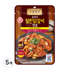 오뚜기 오늘밥상 춘천식 철판닭갈비 양념, 160g, 5개