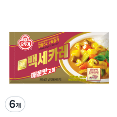 오뚜기 백세카레 고형 매운맛, 200g, 6개