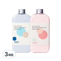 나띵프로젝트 오감목욕 히말라야소금 버블바스 아기 입욕제 핑크 + 블루, 3세트