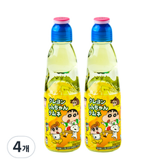 크레용신짱라무네 탄산음료 파인애플, 200ml, 4개