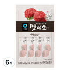 청정원 맛선생 한우 (스틱), 80g, 6개