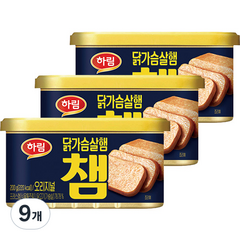 하림 닭가슴살 햄 챔 오리지널, 200g, 9개