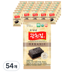 오가닉 광천김 도시락김, 4g, 54개