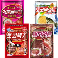 토코 떡밥 싹쓰리텐2 토코텍7 + 딸기어분 + 어분글루텐 + 토코맥스3 세트, 1세트