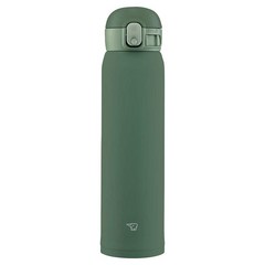 조지루시 심리스 보온보냉 원터치 텀블러, 카키(GD), 600ml