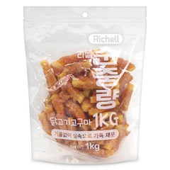 리첼 순중량 강아지간식 1kg, 닭고기고구마, 1개