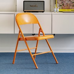 하우스레시피 듀코 접이식 의자, 오렌지, 1개