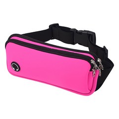 파라다이소 러닝 스포츠 휴대폰 및 다기능 보관 포켓 힙색 벨트 가방, 핑크