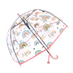 키즈스퀘어 유아용 투명 무지개 돔형우산