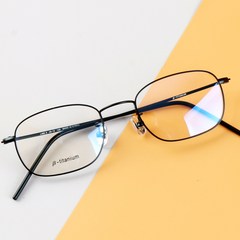 BEIMA 국산 LN8 사각 베타티타늄 안경테 ONE(렌즈없음) 블랙 + 케이스 안경닦이 랜덤발송