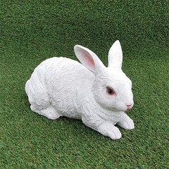 흰 토끼 (대) 정원 장식 동물 인형 모형