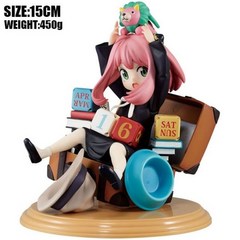 스파이 X 패밀리 피규어 spy x family figures 14CM PVC Anya 위조 포치타스파이 가족 전기 톱 남자 수지 동상 피규어 로이드 구 단조 입상 만화 완구, 15cm_5, With Box