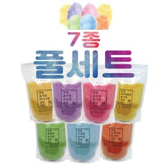 [당일발송] (유치원추천) 천연 솜사탕설탕 7맛 풀세트 딸기 바나나 포도 메론 오렌지 사과 파인애플 세트상품, 1세트