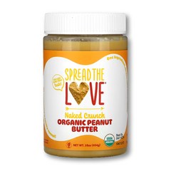 스프레드더러브 오가닉 피넛 버터 크런치 454g Organic Peanut Butter Naked Crunch, 1개