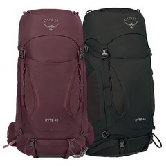 오스프리 카이트 48L 백팩 백패킹 하이킹 트레킹 등산 배낭 가방, Black / ZD, M