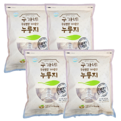 구가네식품 황금햅쌀 가마솥맛 누룽지, 1kg, 4개