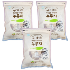 구가네식품 황금햅쌀 가마솥맛 누룽지, 1kg, 3개