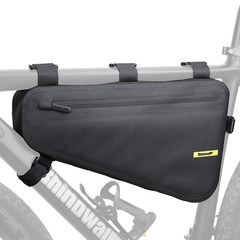라이노워크 자전거 프레임 가방 대용량 방수 프레임백 X20654, 블랙, 1개