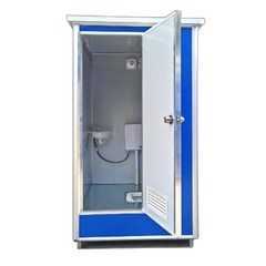 컨테이너 화장실 이동식 야외 소형 창고 간이 세면대, 1.1x1.1 하늘색 분뇨 상자 푸세식 화장실
