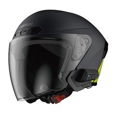CRNK X UNDERBAR 언더바 U-03 오토바이 헬멧 + 모비오2 블루투스 SET 바이크 헬멧 통신 세트, U-03 네온, L + 모비오2