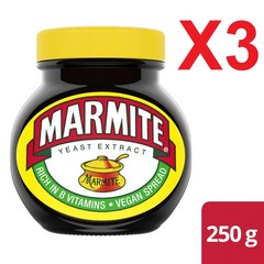 [영국발송] 250g 3병 마마이트 비건 스프레드 영국 국민 스프레드 잼 Marmite Yeast Extract, 3개