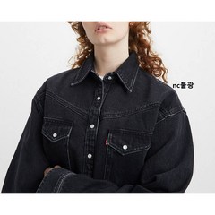 리바이스 무료배송!! 멋스런 블랙워싱!! 셔츠도 되고 자켓도 되는 LEVI'S 여성 오버핏 웨스턴 데님 셔츠 블랙워싱[NC불광]A3364-0004