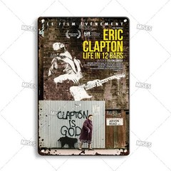 미스 음악가 에릭 클랩톤 메탈 사인 홈 차고 스튜디오 금속 주석 플라크 산업 장식 빈티지 벽 포스터, 16 TON362_01 7.8x11.8inch