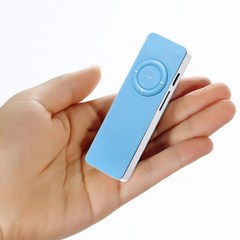 새로운 휴대용 USB 미니 MP3 플레이어 외부 음악 재생 지원 128GB MicroSD TF 카드 야외 버튼 휴대용 Mp3 워크맨, 파란색, 하나