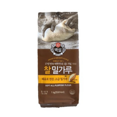 백설 찰밀가루 1Kg, 4개