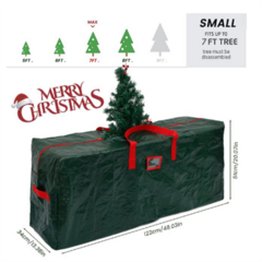 크리스마스 트리 보관 가방 방진 커버 방수 대용량 퀼트 의류 창고 보관 가방 보호 도구 구성, Green-S, 1개