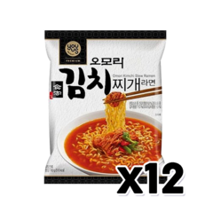 오모리 김치찌개 봉지라면 160g x 12개입 (무료배송), 12개