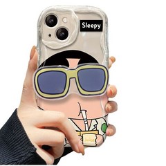 짱구케이스 아이폰13 프로맥스 케이스 아이폰 커버 프로 프로맥스 아이폰14 잠옷 안경 선글라스 그립톡