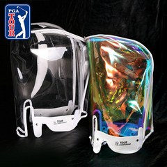 PGA TOUR 골프백 스탠드백 방수 투명 홀로그램 후드커버 골프용품 필드용품, 홀로그램 화이트
