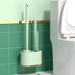 [티케이샵] 욕실 화장실 실리콘 청소 브러시 3in1, 민트, 1개