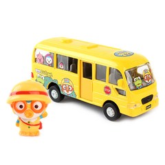 뽀로로 친구들 유치원 버스/캐릭터 피규어 유아동 풀백 자동차 완구 조카 생일선물, 옐로우
