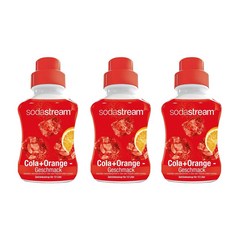 SodaStream Syrup 독일 소다스트림 콜라 오렌지 탄산수 시럽 500ml 3팩, 3개