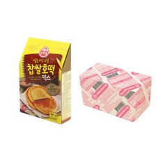 오뚜기 찹쌀 호떡 믹스 + 파운드 마아가린 마가린 SET 호떡 만들기 세트 겨울 간식 빠른배송, 찹쌀호떡믹스1개+파운드마가린1개