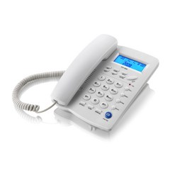 큰 버튼이있는 홈 유선 전화 용 데스크톱 코드 전화 TCF3000, 하얀색, 1개