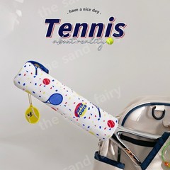 Xieda 테니스 라켓 핸들 커버 보호 액세서리 키 체인 펜던트, 단일 자수 펜던트
