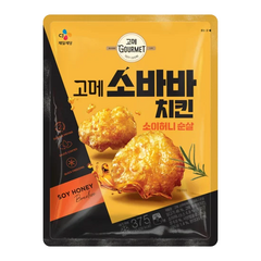 cj제일제당 간편 야식 안주 [고메 소바바치킨] 소이허니 순살 375g, 1개