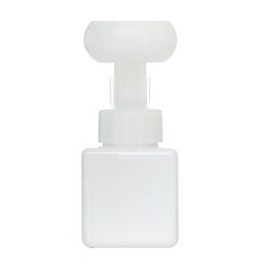 꽃모양 거품 핸드비누 펌프병 투명 250ml 리필 가능한 병, 하얀색, 1개