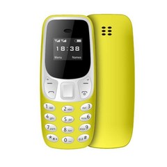 L8star Bm10 미니 휴대 전화 Mp3 플레이어와 듀얼 Sim 카드 Fm 잠금 해제 핸드폰 음성 변경 전화 걸기, [01] yellow, [01] no
