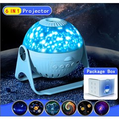 천체투영기 조명 LED 야간 천문관 프로젝션 갤럭시 별이 빛나는 하늘 프로젝터 램프 USB 충전식 방 장식 7 in 1 스타, 4.6in1Bluetooth music