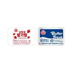 (냉장)[오뚜기]버터후레시10gx30+딸기쨈12gx30, 1세트, 10g