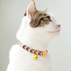 냥이마트 고양이 강아지 목걸이 반려동물 패션 악세사리 2개, 노랑(옐로우)