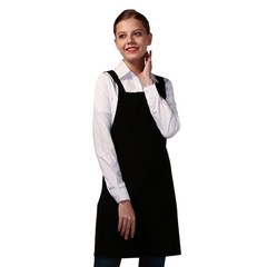 요들가운 앞치마/미용실 유니폼, 블랙, 핑클(미니)넓은끈_PK462(블랙), 1개